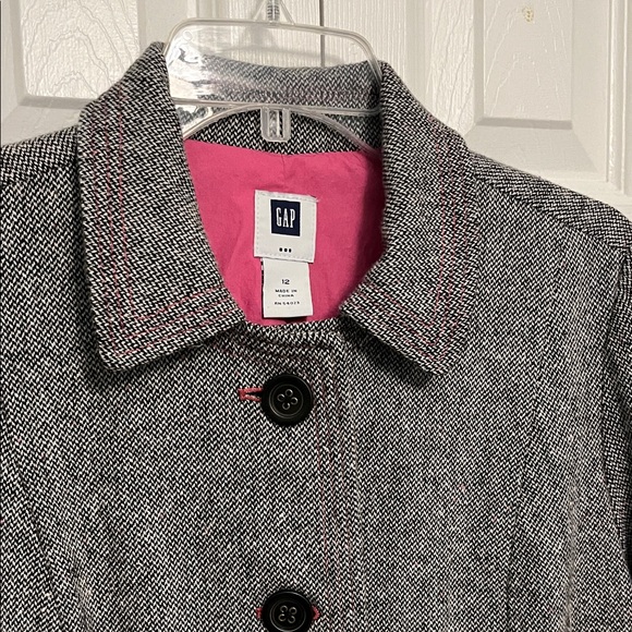 GAP Women's gray  Blazer with Pink Lining - Picture 6 of 8